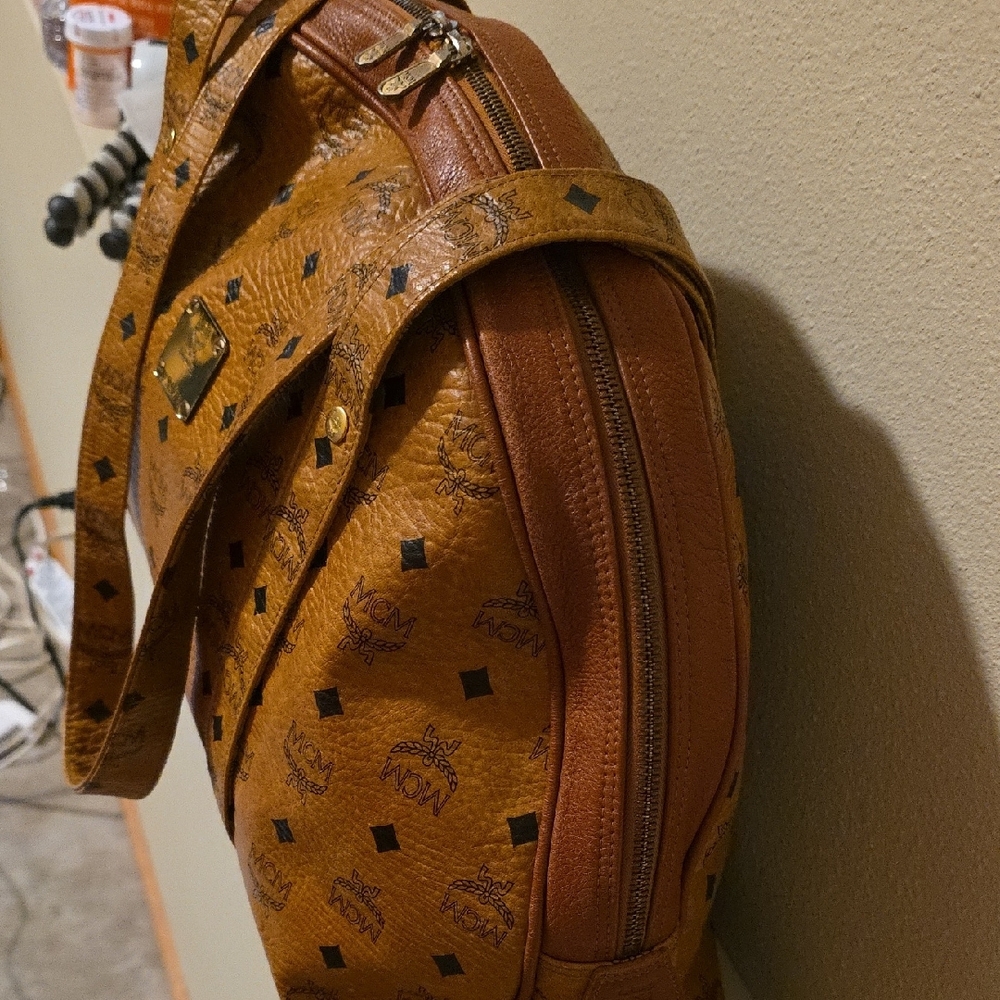 MCM Cognac Monogram Travel Bag# - Picture 4 of 14